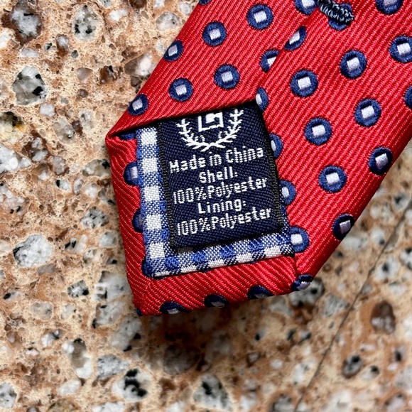 Chaps Ralph Lauren 100% silk men’s tie red - Picture 4 of 9